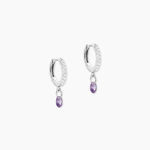 Cr&eacute;oles Lisenn Argent Blanc Oxyde De Zirconium - Boucles d'oreilles cr&eacute;oles Femme | Histoire d&rsquo;Or