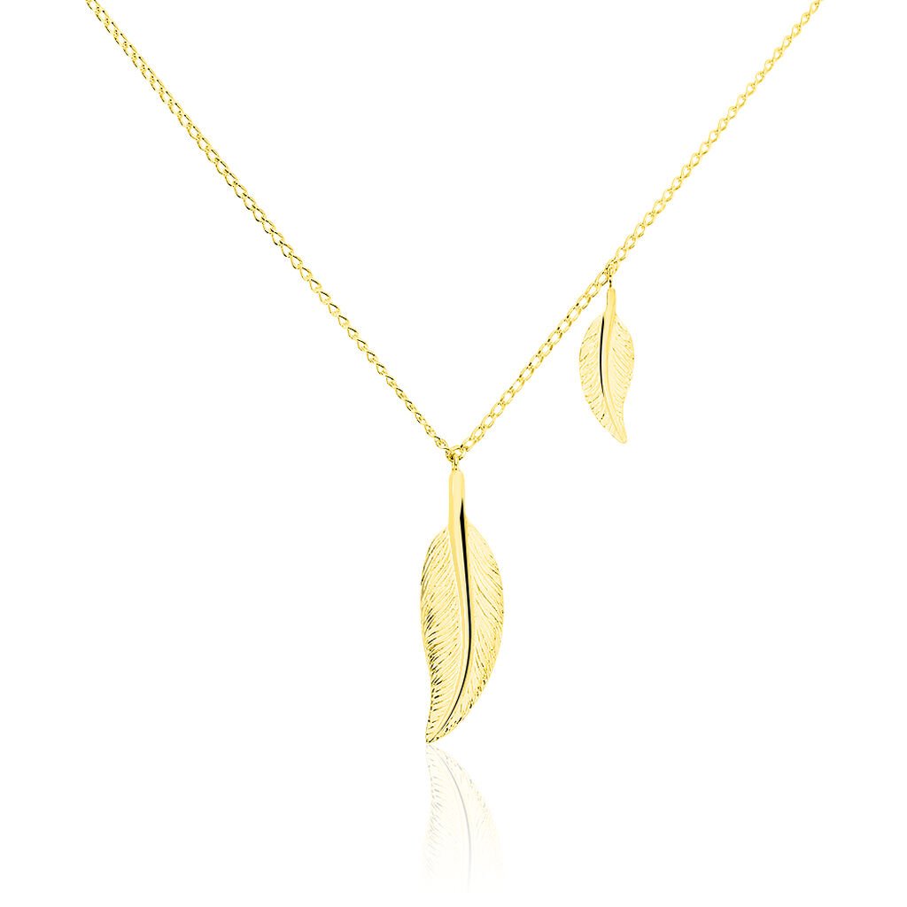 Collier Indian Nature Feuilles Or Jaune - Colliers Femme | Histoire d&rsquo;Or