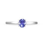 Bague Lily Or Blanc Tanzanite - Bagues solitaires Femme | Histoire d&rsquo;Or