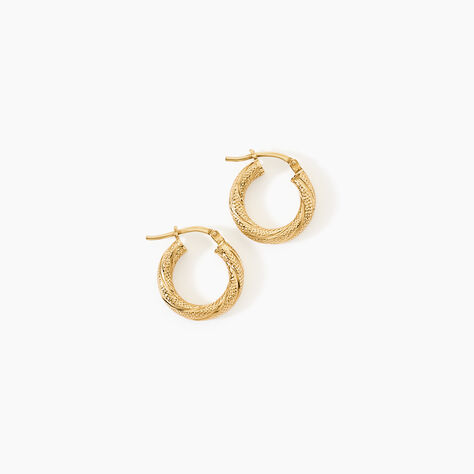Cr&eacute;oles Clematis Argent Dor&eacute; A L'Or 750/1000 - Boucles d'oreilles cr&eacute;oles Femme | Histoire d&rsquo;Or