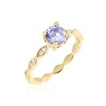 Bague Kurt Plaqu&eacute; Or Jaune Oxyde De Zirconium - Bagues solitaires Femme | Histoire d&rsquo;Or