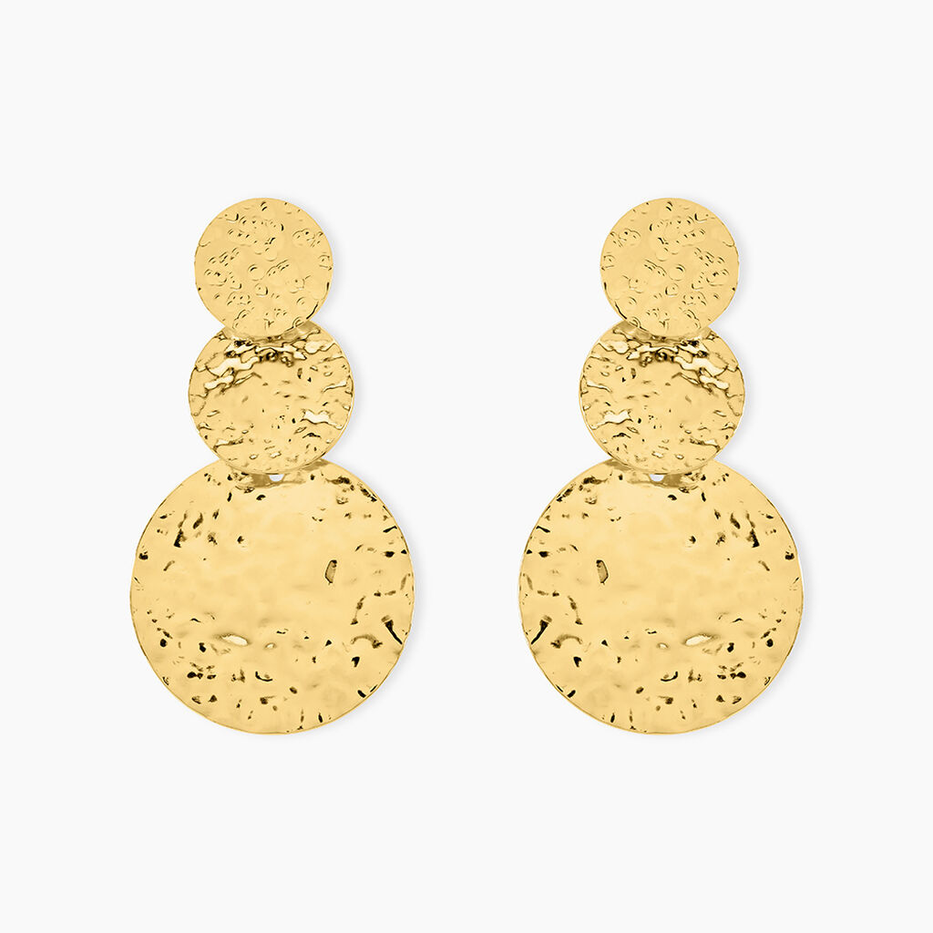 Boucles D'oreilles Pendantes Josephine Acier Doré - Boucles d'oreilles fantaisie Femme | Histoire d’Or