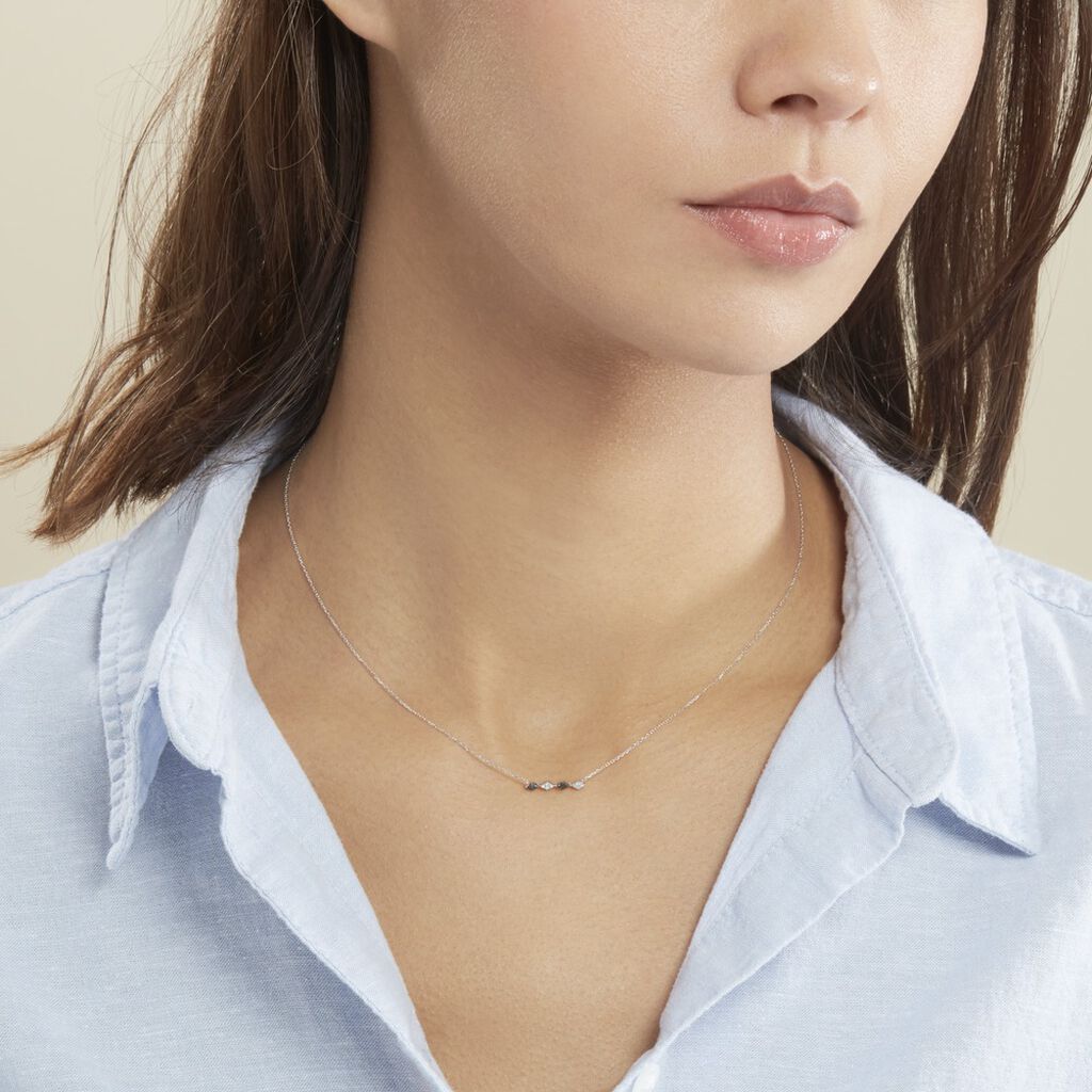 Collier Enid Or Blanc Diamant - Colliers Femme | Histoire d’Or