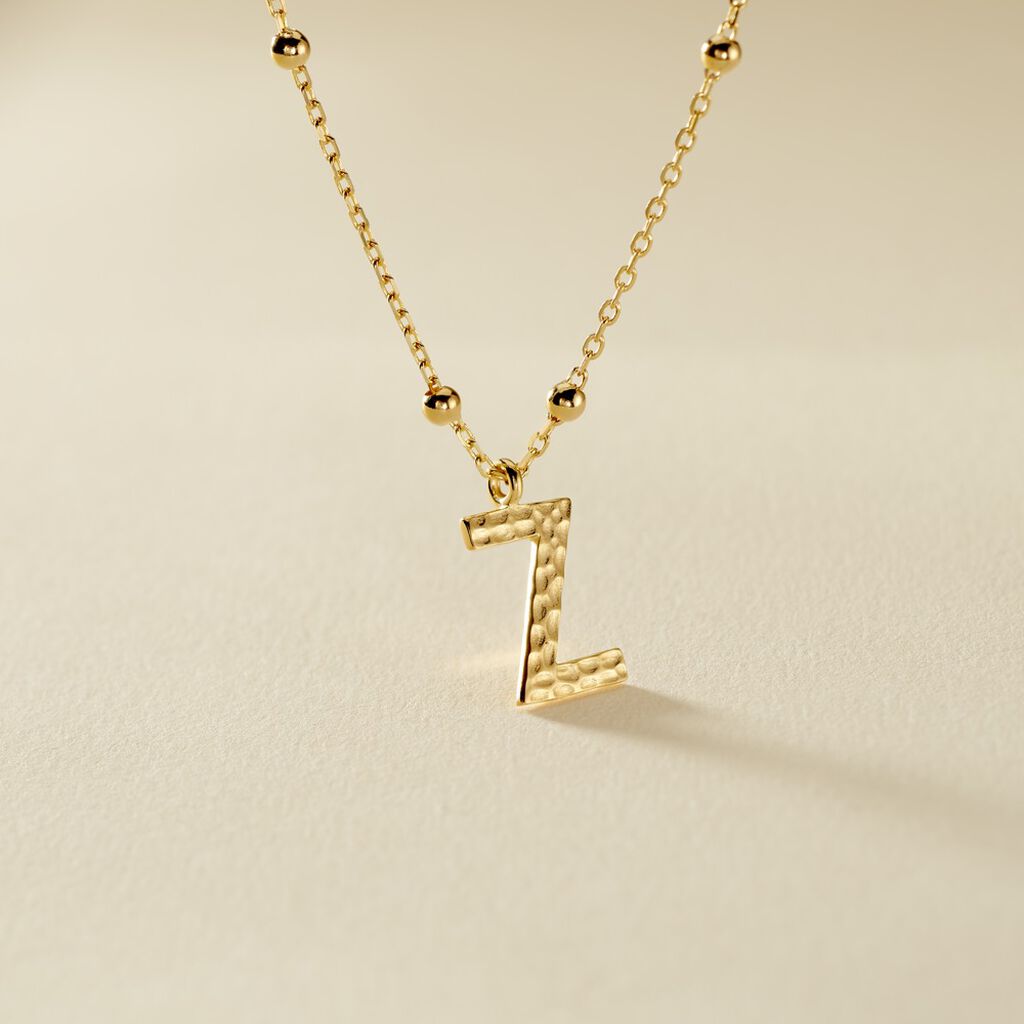 Collier Plaqu&eacute; Or Jaune Lettra - Bijoux sans pierre Femme | Histoire d&rsquo;Or
