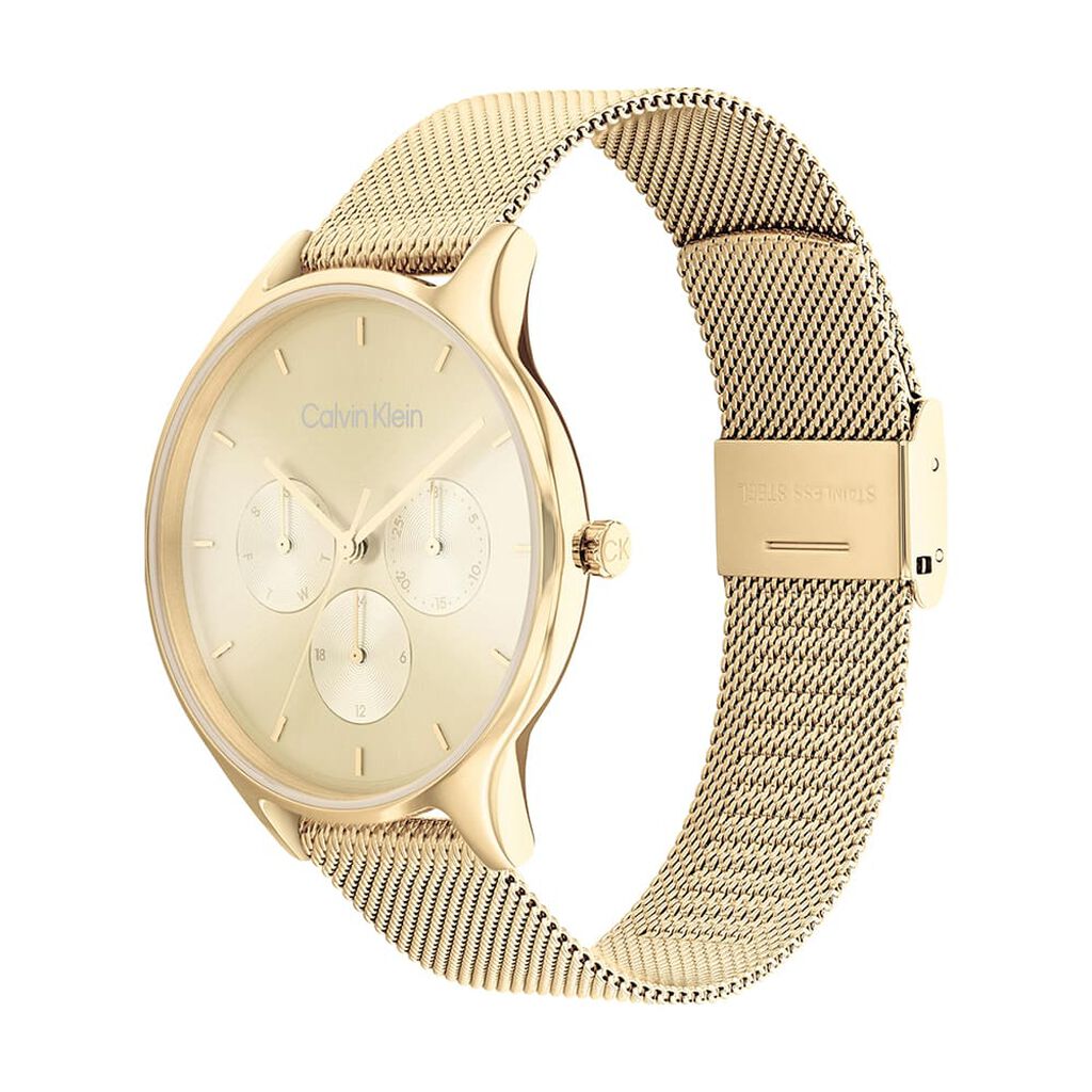 Montre Calvin Klein Timeless Multi Champagne - Id&eacute;es cadeaux Femme | Histoire d&rsquo;Or