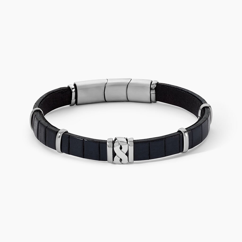 Bracelet Jourdan Chip Cuir Noir - Bracelets Homme | Histoire d&rsquo;Or