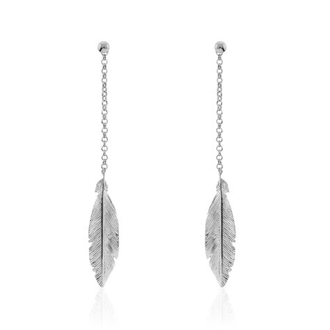 Boucles D'oreilles Pendantes Euriell Argent Blanc - Boucles d'oreilles fantaisie Femme | Histoire d’Or