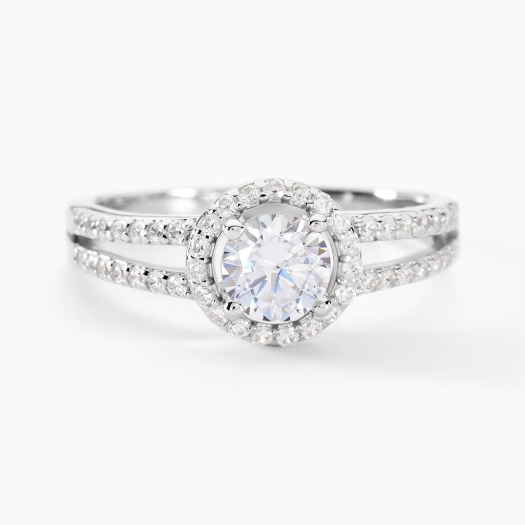 Bague Solitaire Titemae Argent Blanc Oxyde De Zirconium - Bagues solitaires Femme | Histoire d’Or
