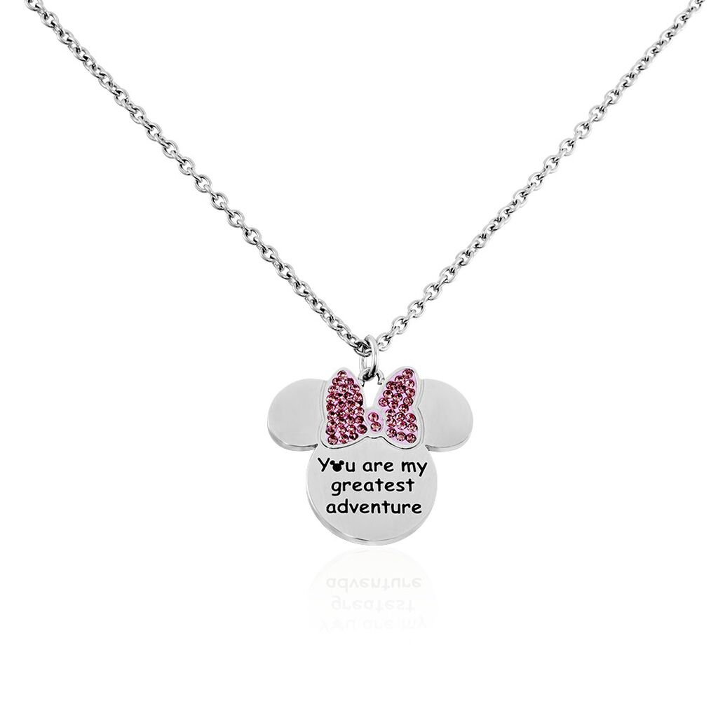 Collier Disney Acier Blanc Cristaux - Colliers fantaisie Femme | Histoire d’Or