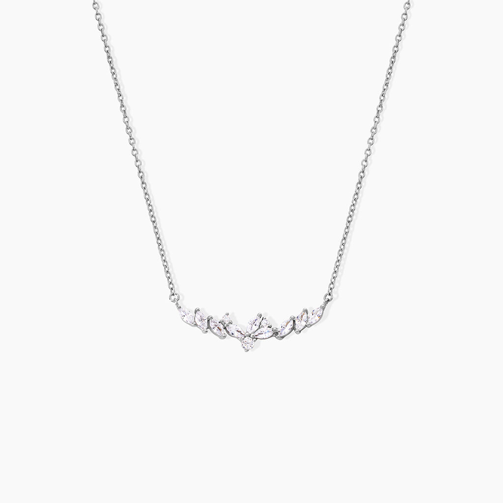 Collier Tapis Rouge Argent Blanc Oxyde De Zirconium - Bijoux sans pierre Femme | Histoire d&rsquo;Or