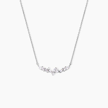 Collier Tapis Rouge Argent Blanc Oxyde De Zirconium