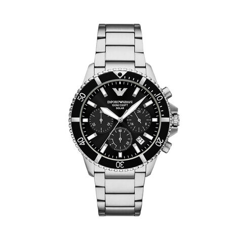 Montre Emporio Armani World Explorer Noir - Montres solaires Homme | Histoire d&rsquo;Or