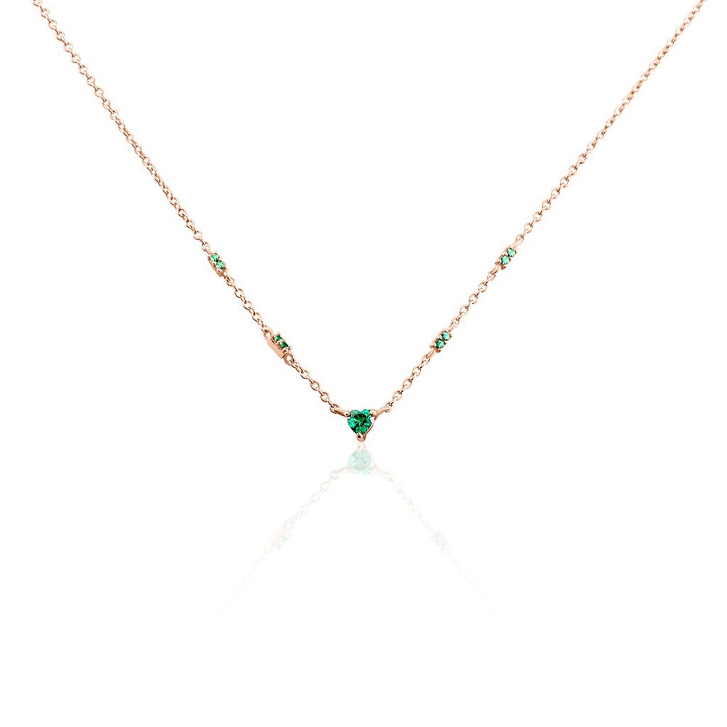 Collier D&eacute;claration Argent Rose Oxyde De Zirconium - Colliers fantaisie Femme | Histoire d&rsquo;Or