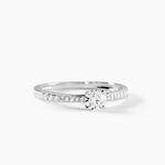 Bague Hemera Ld Platine Blanc Diamant Synth&eacute;tique - Bagues solitaires Femme | Histoire d&rsquo;Or