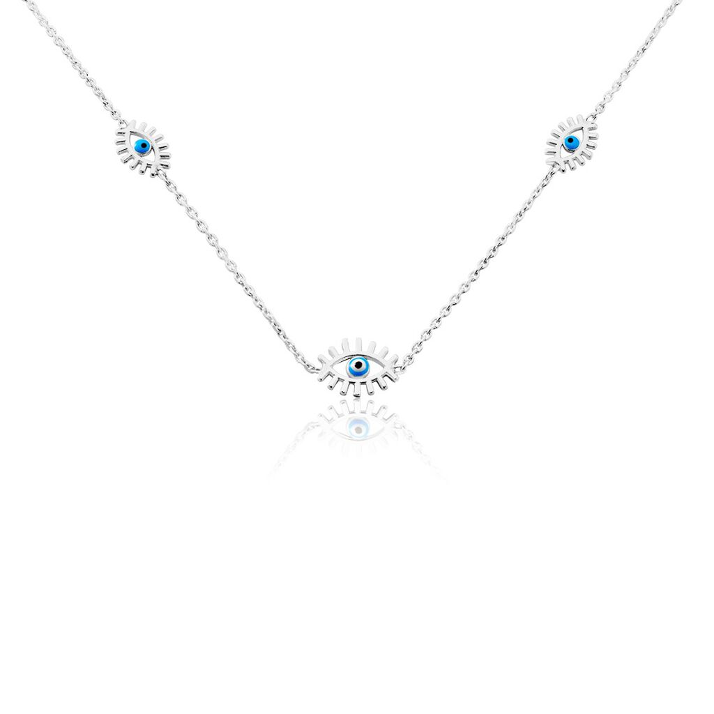 Collier Parad'eyes Argent Blanc - Colliers fantaisie Femme | Histoire d’Or