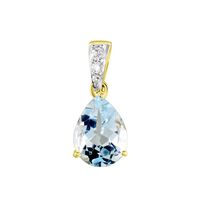 Pendentif Or Jaune Gorgel Topaze Oxydes De Zirconium