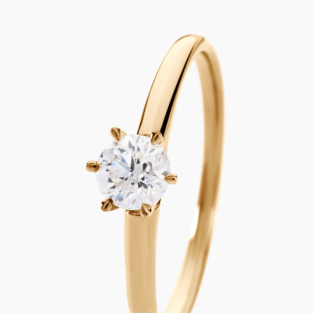 Bague Solitaire Samantha Or Jaune Diamant - Bagues solitaires Femme | Histoire d’Or