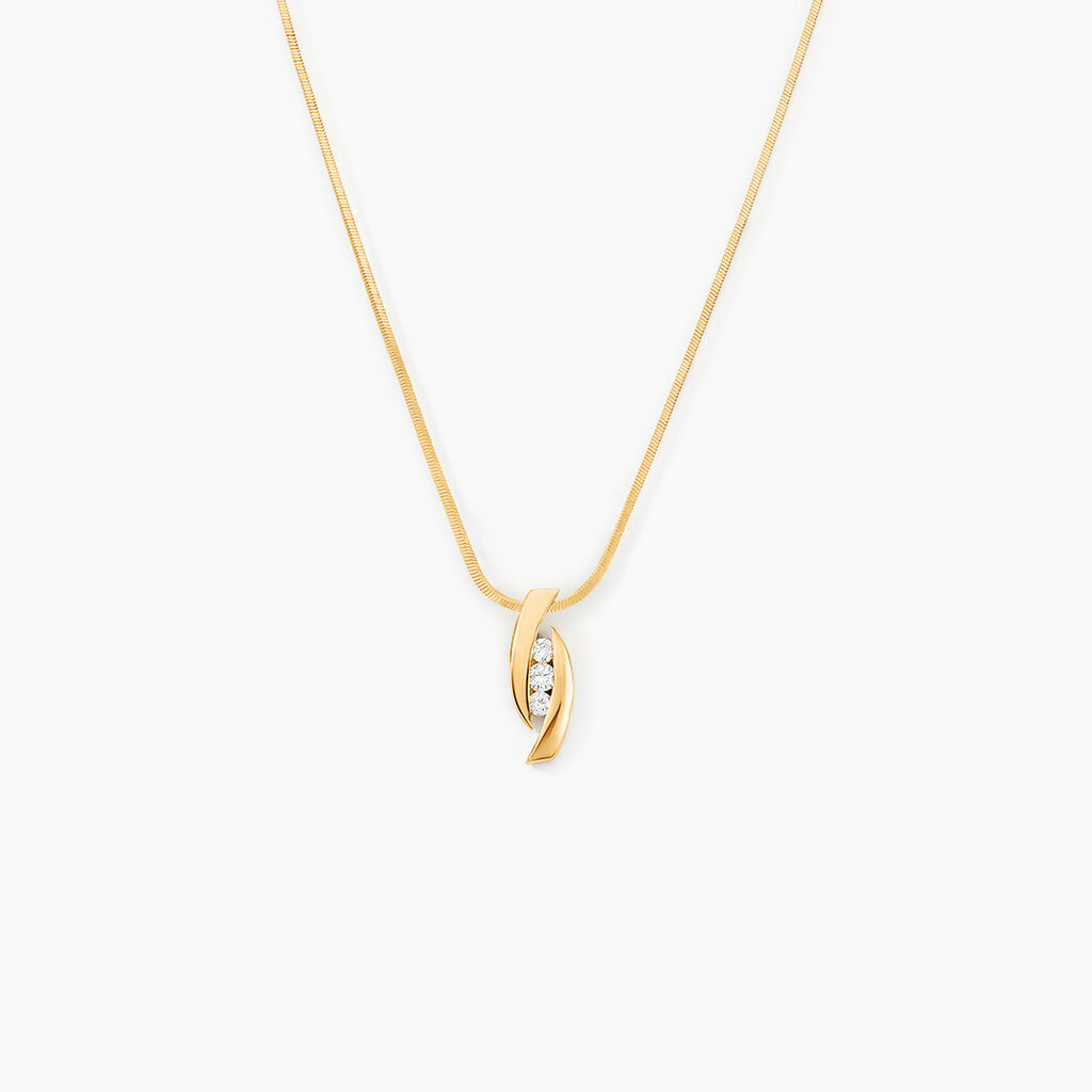 Collier Trilogie Or Jaune Diamant - Colliers Femme | Histoire d’Or
