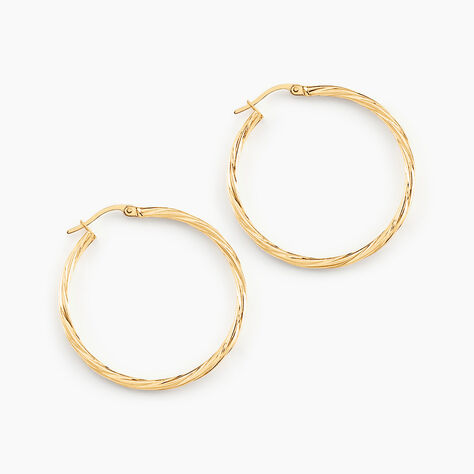 Créoles Youri Or Jaune - Boucles d'oreilles créoles Femme | Histoire d’Or