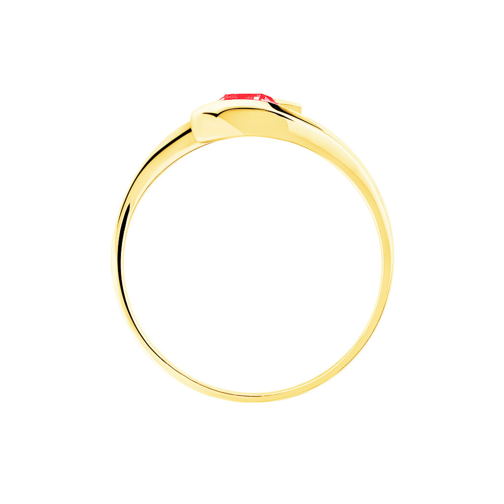 Bague Tiphaine Or Jaune Rubis - Bagues solitaires Femme | Histoire d’Or