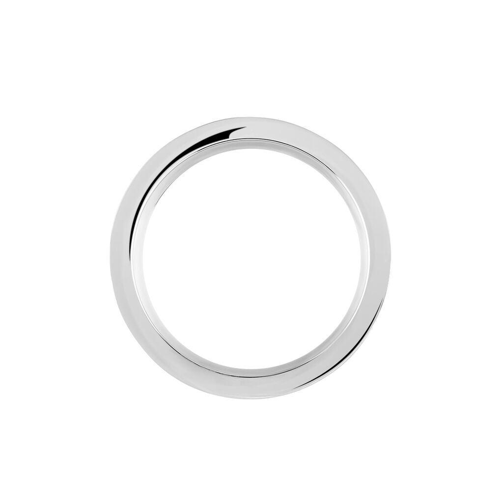 Bague Acier Blanc Stelios Diamant - Bagues avec pierre Homme | Histoire d’Or