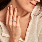 Bague Rome Argent Bicolore Oxyde De Zirconium - Bagues avec pierre Femme | Histoire d&rsquo;Or