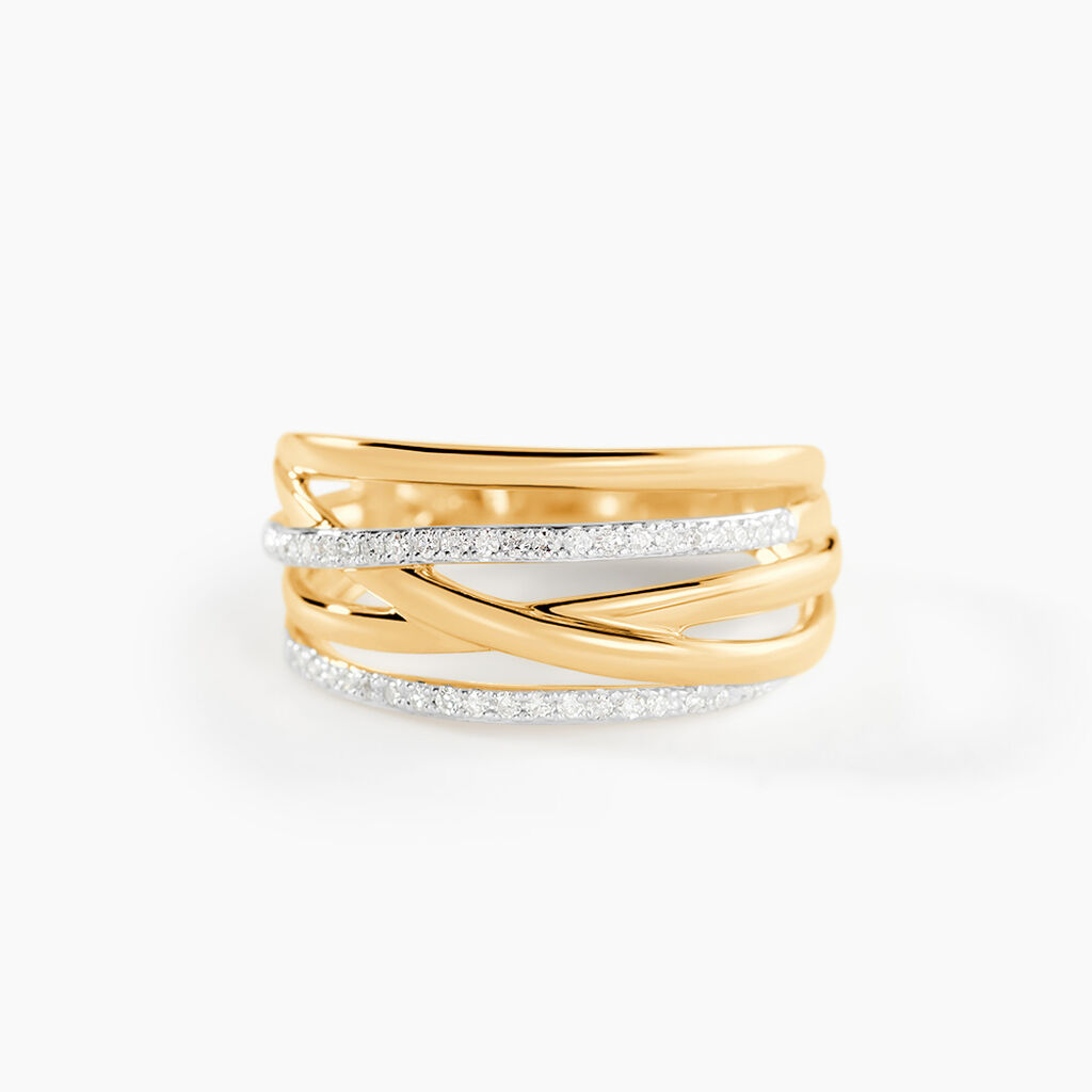 Bague Presilia Or Jaune Diamant - Bagues avec pierre Femme | Histoire d&rsquo;Or