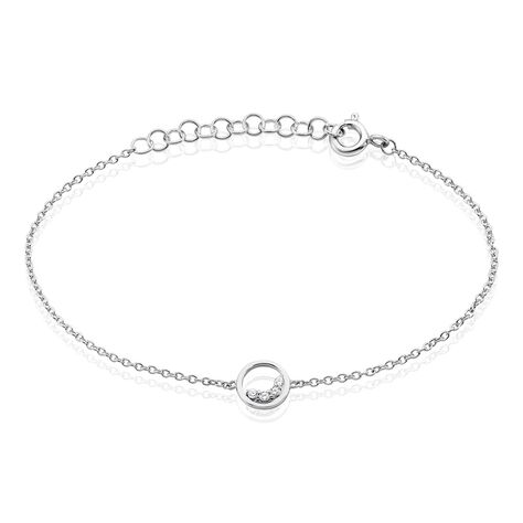 Bracelet Court Argent Blanc Vivence Oxyde De Zirconium - Bracelets Femme | Histoire d’Or