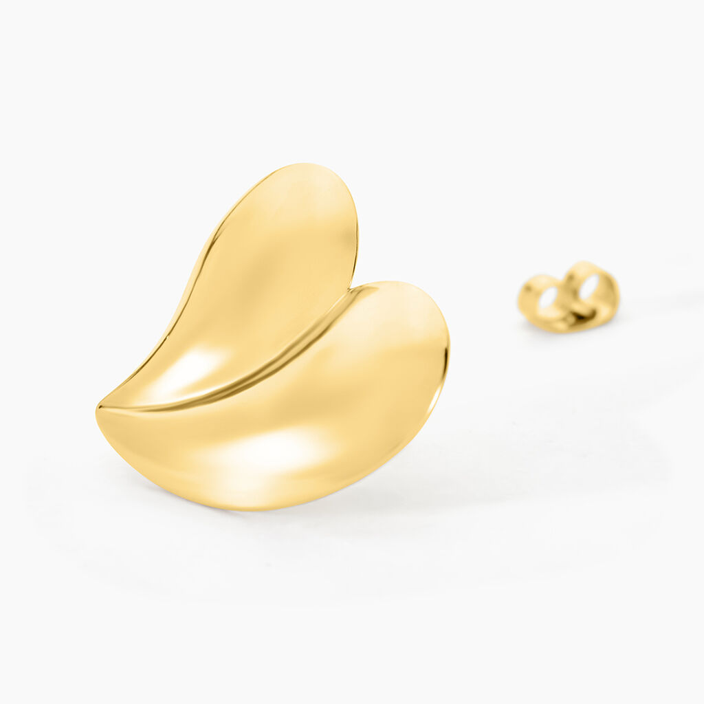 Boucles D'oreilles Puces Madlie Acier Jaune - Boucles d'oreilles fantaisie Femme | Histoire d&rsquo;Or