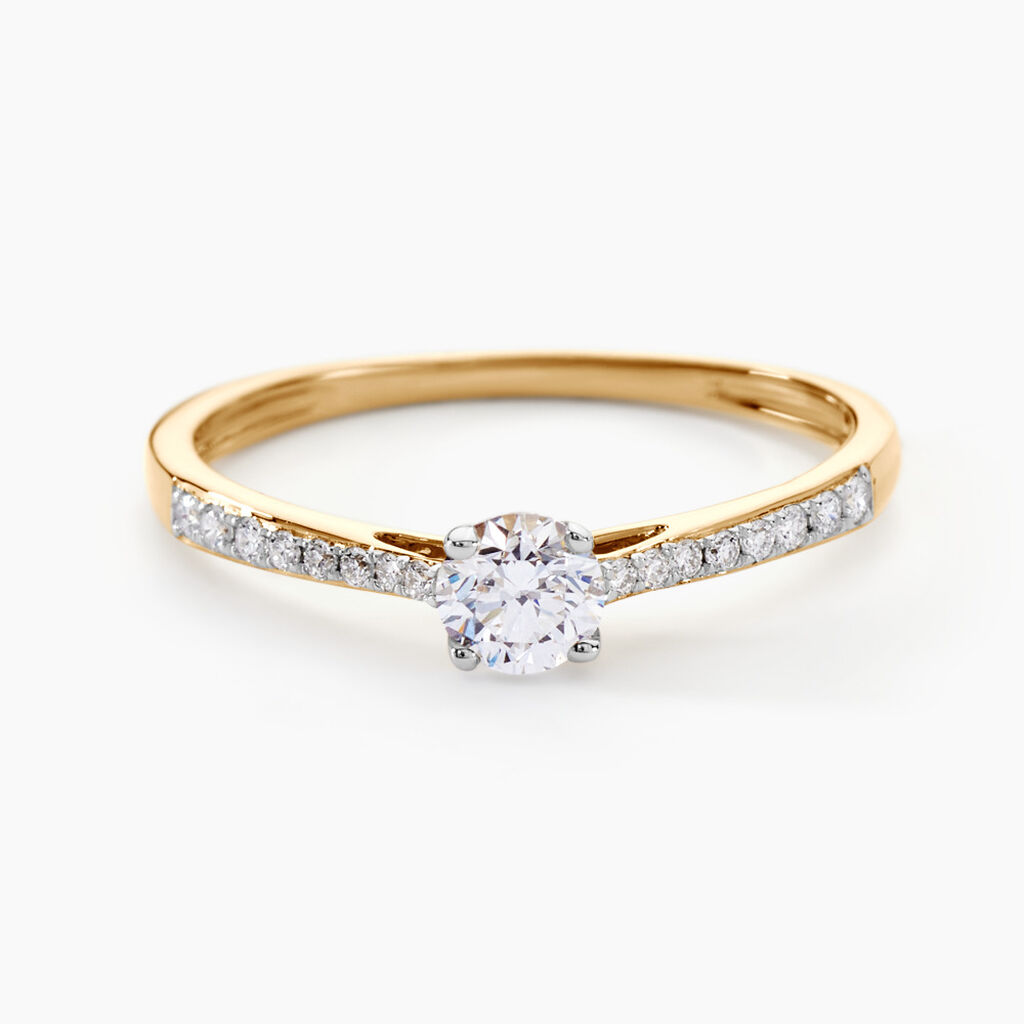 Bague Solitaire Hemera Or Jaune Diamant Synthetique - Bagues solitaires Femme | Histoire d’Or