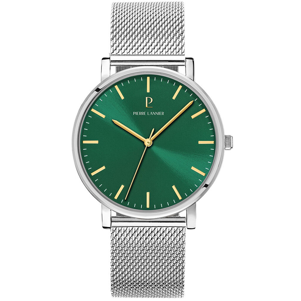 Montre Pierre Lannier Essential Vert - Id&eacute;es cadeaux Homme | Histoire d&rsquo;Or