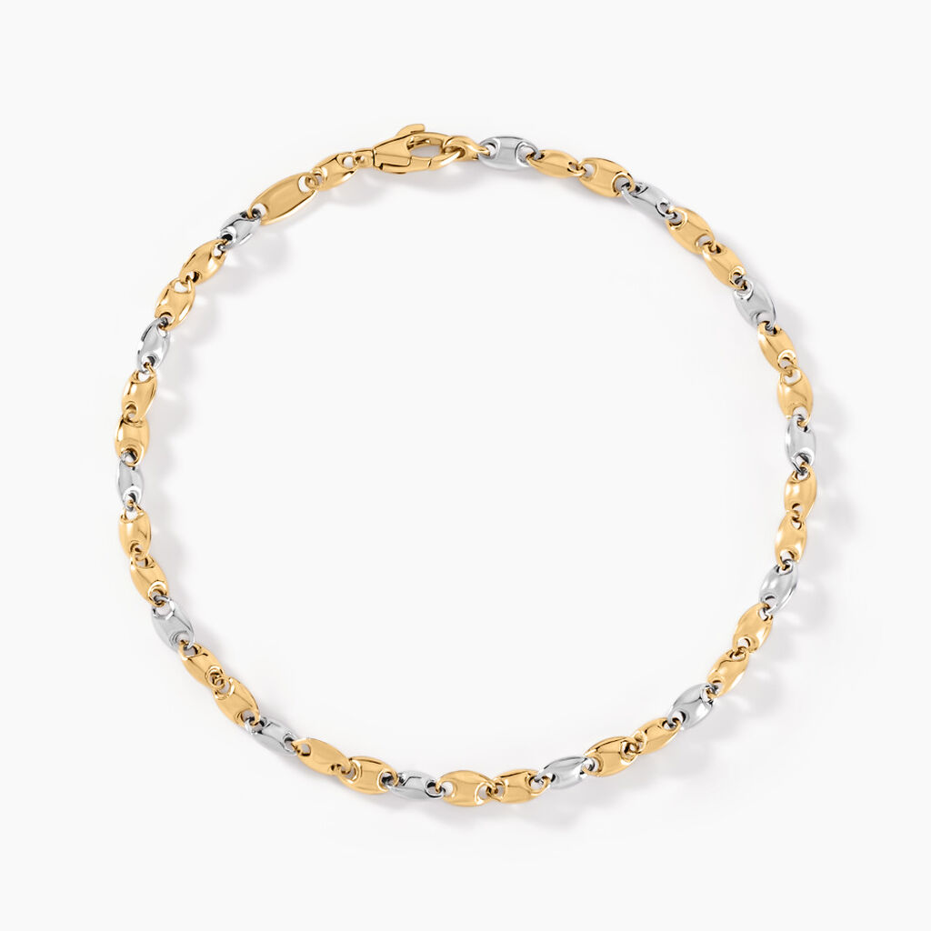 Bracelet Dami Or Bicolore - Bijoux sans pierre Homme | Histoire d&rsquo;Or