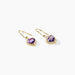 Boucles D'oreilles Pendantes Rosaline Or Jaune Amethyste Et Oxyde - Boucles d'oreilles pendantes Femme | Histoire d’Or