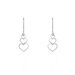Boucles D'oreilles Pendantes Love Love Argent Blanc - Boucles d'oreilles fantaisie Femme | Histoire d’Or