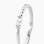 Bague Manuelita Argent Blanc Oxyde De Zirconium - Bagues solitaires Femme | Histoire d&rsquo;Or