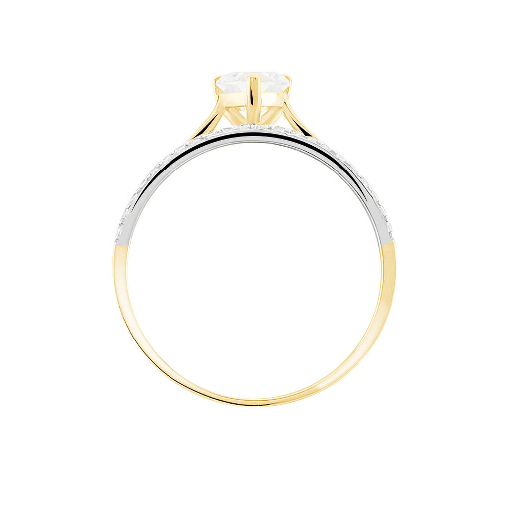 Bague Serafine Or Jaune Oxyde De Zirconium - Bagues solitaires Femme | Histoire d’Or