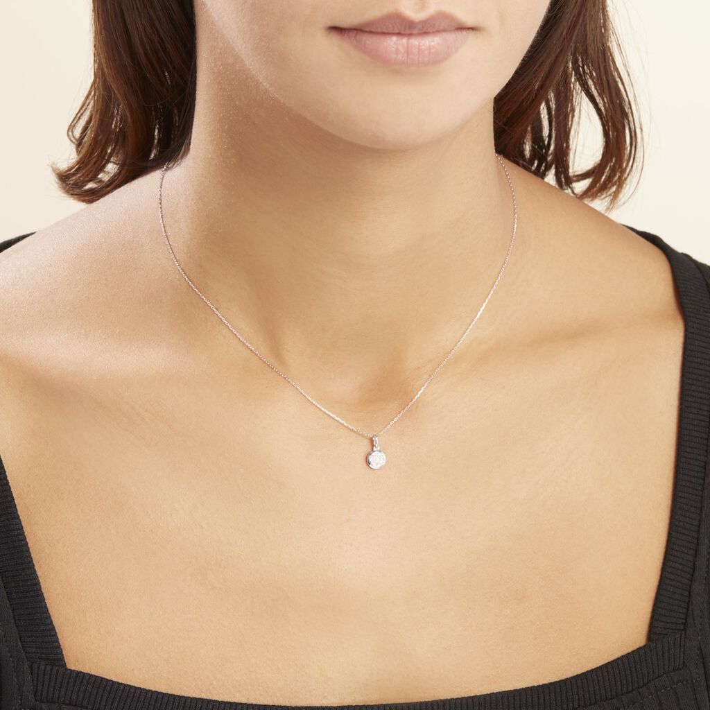 Collier Or Blanc Ruta Diamants - Colliers Femme | Histoire d&rsquo;Or