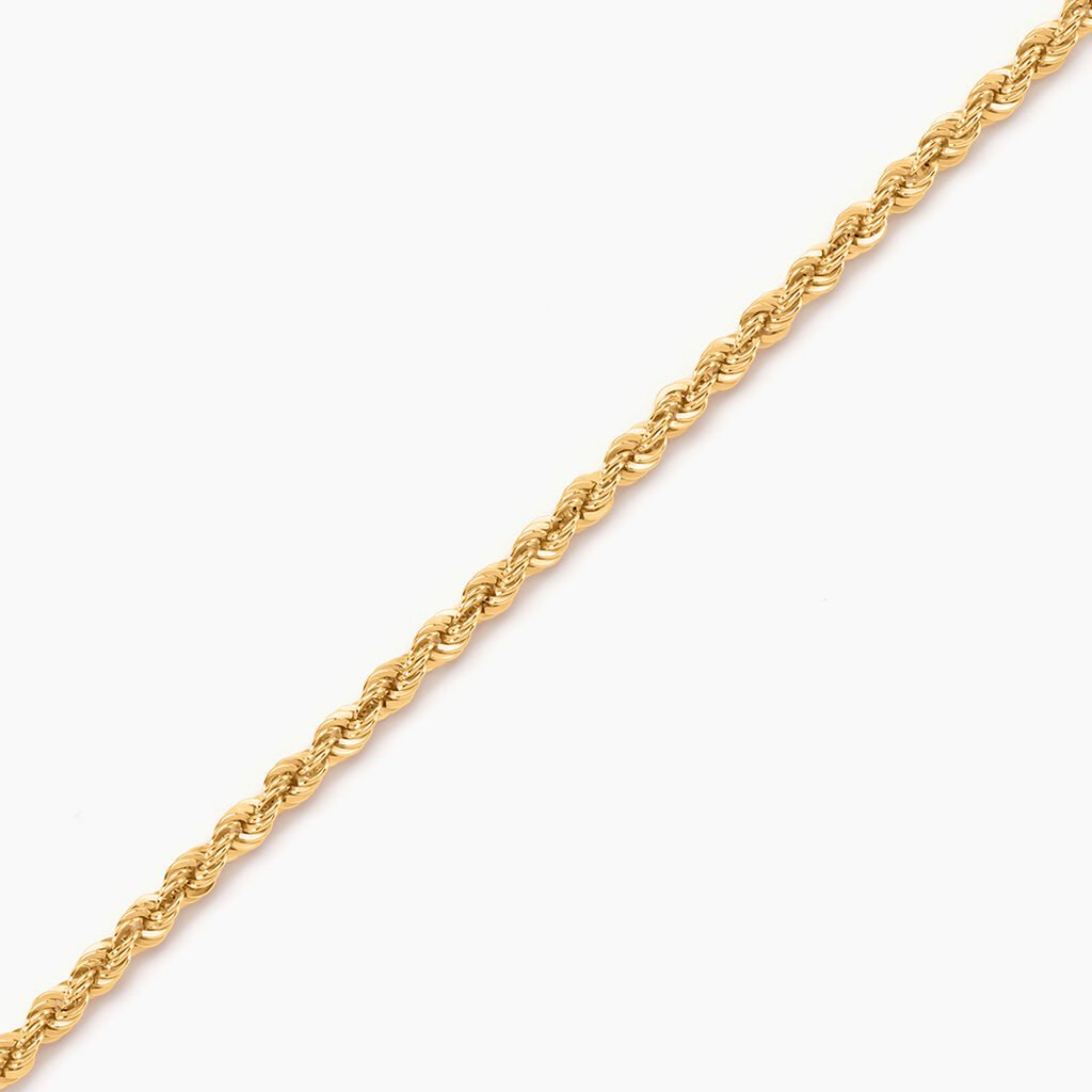 Bracelet Or Jaune Maille Corde - Bracelets cha&icirc;ne Femme | Histoire d&rsquo;Or