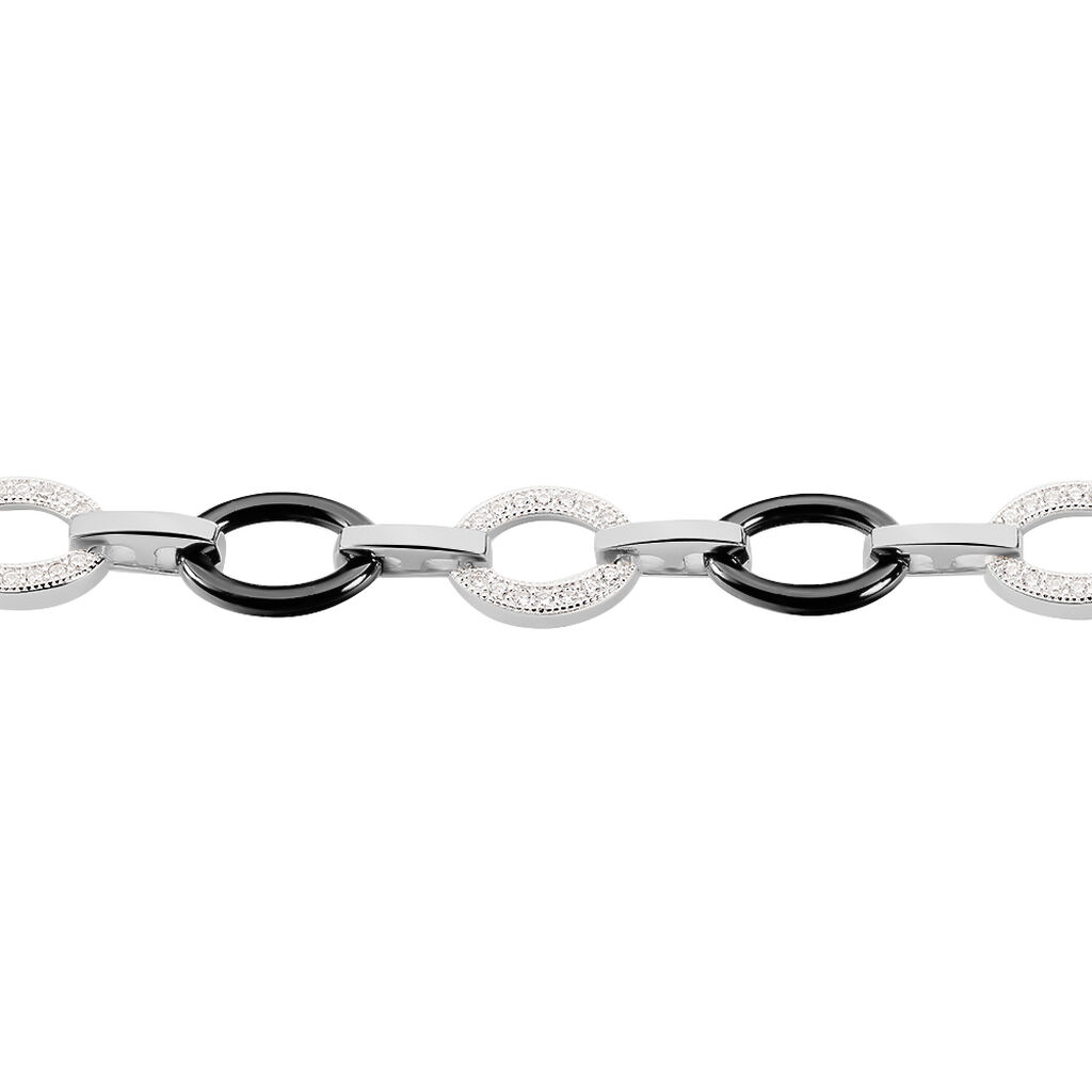 Bracelet Nowell Argent Blanc Oxyde De Zirconium Et C&eacute;ramique - Bracelets Femme | Histoire d&rsquo;Or