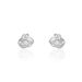 Boucles D'oreilles Puces Bouton D'or Argent Blanc Oxyde De Zirconium - Boucles d'oreilles fantaisie Femme | Histoire d’Or