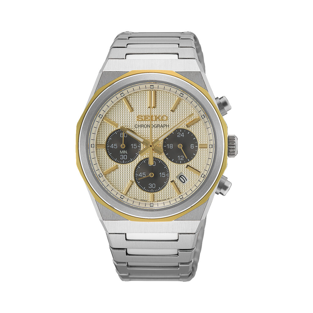 Montre Seiko Sport Chrono 40 Dor&eacute; - Montres Homme | Histoire d&rsquo;Or