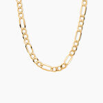 Collier Or Jaune Maille Altern&eacute;e - Chaines Homme | Histoire d&rsquo;Or