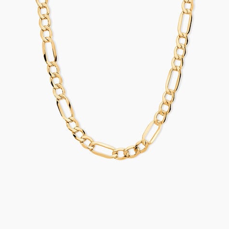 Collier Or Jaune Maille Altern&eacute;e - Chaines Homme | Histoire d&rsquo;Or