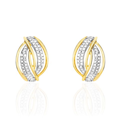 Boucles D'oreilles Puces Enora Or Jaune Diamant - Clous d'oreilles Femme | Histoire d’Or