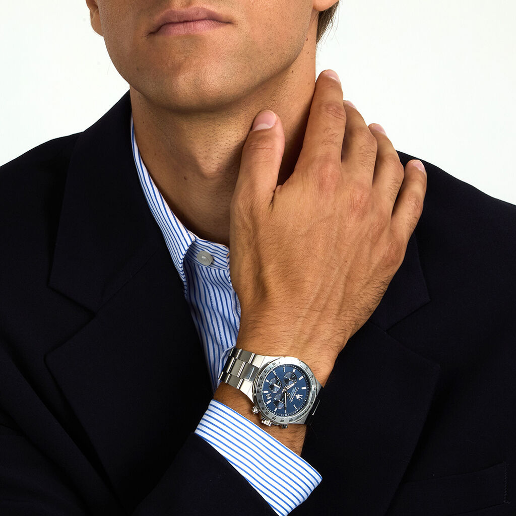 Montre Maserati Sfida Bleu - Montres chronographes Homme | Histoire d&rsquo;Or