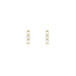 Boucles D'oreilles Puces Youssa Barrettes Or Jaune Oxyde De Zirconium - Clous d'oreilles Femme | Histoire d&rsquo;Or