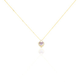 Collier Rosaline Or Jaune Amethyste Et Oxyde De Zirconium - Colliers Femme | Histoire d’Or