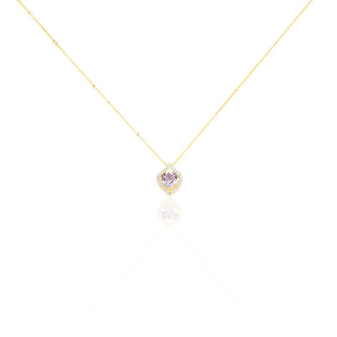 Collier Rosaline Or Jaune Amethyste Et Oxyde De Zirconium - Colliers Femme | Histoire d’Or