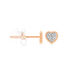 Boucles D'oreilles Puces Mon 1er Diamant Or Rose Diamant - Clous d'oreilles Femme | Histoire d’Or