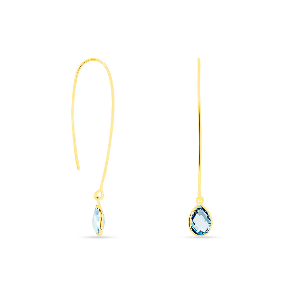 Cr&eacute;oles Phie Poire Or Jaune Topaze - Boucles d'oreilles cr&eacute;oles Femme | Histoire d&rsquo;Or